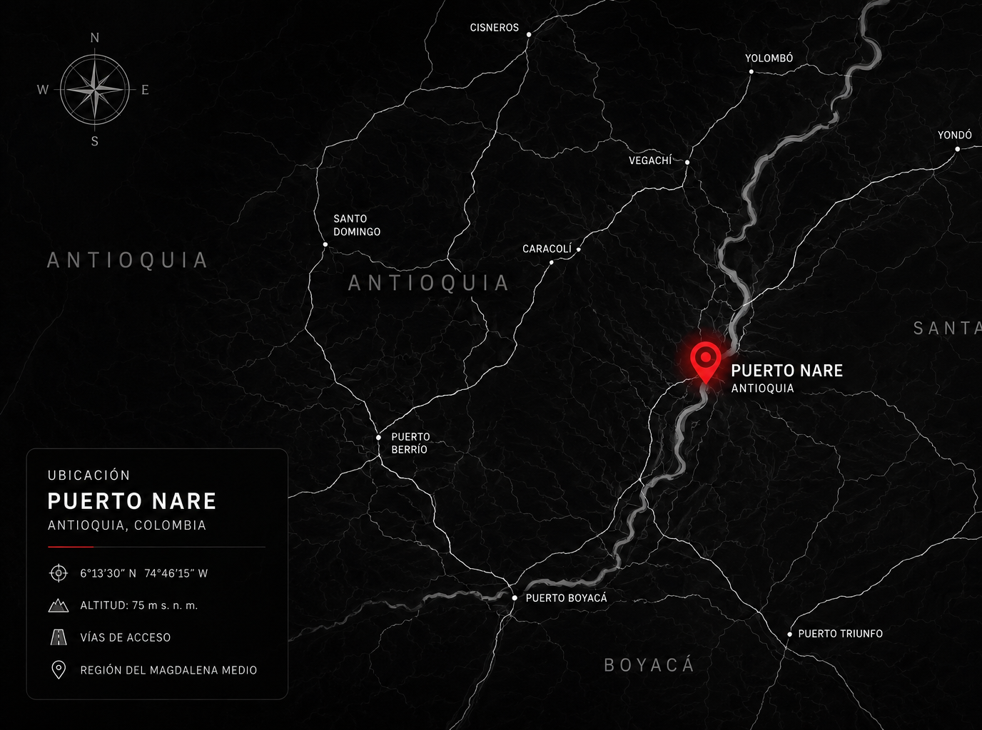 Mapa Puerto Nare Antioquia